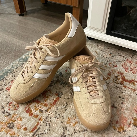 Adidas Gazelle Indoor Shoe in Beige - Picture 2 of 11